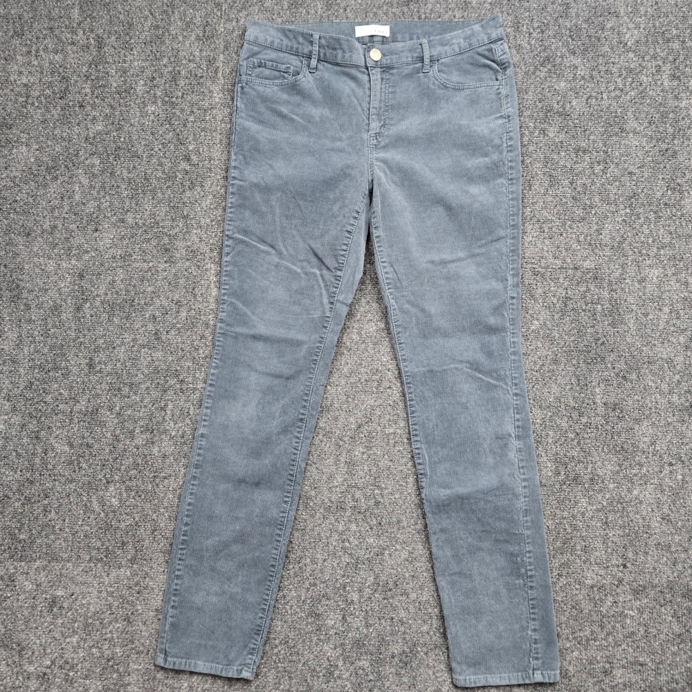 Ann Taylor LOFT Modern Skinny Corduroy Pants Womens Size 29/8 W32 Grey Blue